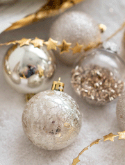 30 Pcs Mixed Color Glitter Christmas Ball Ornaments Hanging Decorations Set