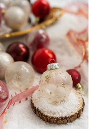 30 Pcs Mixed Color Glitter Christmas Ball Ornaments Hanging Decorations Set