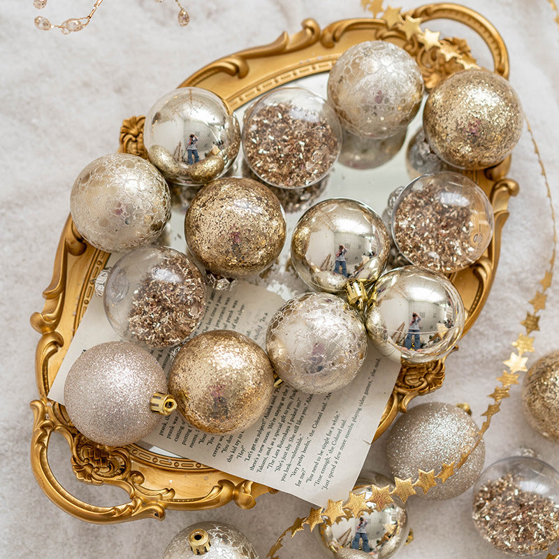 30 Pcs Mixed Color Glitter Christmas Ball Ornaments Hanging Decorations Set