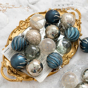 30 Pcs Mixed Color Glitter Christmas Ball Ornaments Hanging Decorations Set