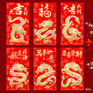 Bulk 30 Pack Year of the Dragon Red Envelopes Creative Red Packets for Chinese New Year Spring Festival Wedding Birthday Lucky Money Gift Wholesale
