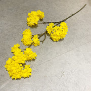 4 Pcs 38 Inch Yellow Silk Faux Cherry Blossom Branches Artificial Flowers