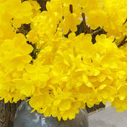4 Pcs 38 Inch Yellow Silk Faux Cherry Blossom Branches Artificial Flowers