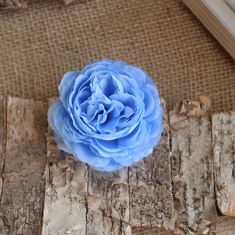 3 Inch Artificial Peony Flowers with Stems, 10 Pcs Bulk Silk Blooming Heads