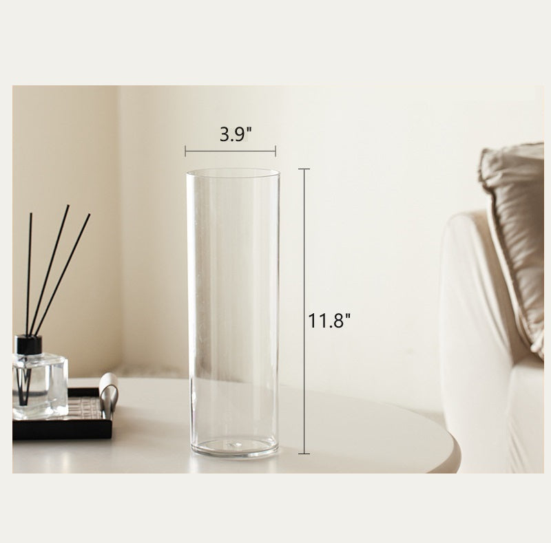 Bulk 2 Pcs Clear Cylinder Acrylic Vases Cylinder Floating Candle Holders For Centerpieces Wedding Home Decoration Wholesale