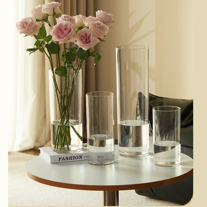 Bulk 2 Pcs Clear Cylinder Acrylic Vases Cylinder Floating Candle Holders For Centerpieces Wedding Home Decoration Wholesale