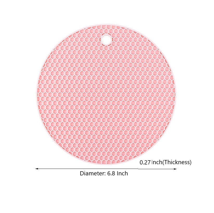 Bulk 3 Pcs Round Trivets Mat Multifunctional Heat Resistant Silicone Placemats Non-slip Cup Coasters Wholesale