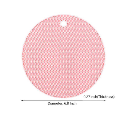 Bulk 3 Pcs Round Trivets Mat Multifunctional Heat Resistant Silicone Placemats Non-slip Cup Coasters Wholesale