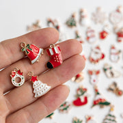 45 Pcs Christmas Pendant Charms Snowman Santa Elf DIY Ornaments for Earrings Necklace Keychains