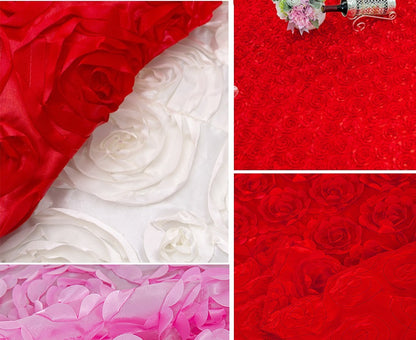 Bulk 47 Inch Round Tablecloths with 3D Floral Wholesale