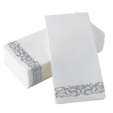 Bulk 500 Packs Disposable Western Food Paper Napkins with Pattern Absorbent Dust-free Paper Towel Wholesale