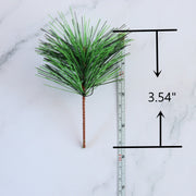50 PCS Artificial Pine Needle Stems 12 Inch Green Silk Christmas Picks for Vase Wreath Decor