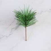 50 PCS Artificial Pine Needle Stems 12 Inch Green Silk Christmas Picks for Vase Wreath Decor