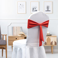 Bulk 12 PCS Elastic Bow Polyester Chair Sashes Wedding Banquet Party Event Decoration Wholesale
