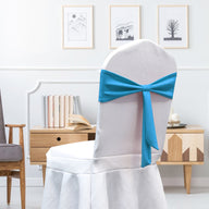 Bulk 12 PCS Elastic Bow Polyester Chair Sashes Wedding Banquet Party Event Decoration Wholesale