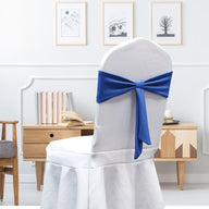 Bulk 12 PCS Elastic Bow Polyester Chair Sashes Wedding Banquet Party Event Decoration Wholesale