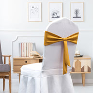 Bulk 12 PCS Elastic Bow Polyester Chair Sashes Wedding Banquet Party Event Decoration Wholesale
