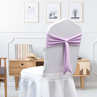 Bulk 12 PCS Elastic Bow Polyester Chair Sashes Wedding Banquet Party Event Decoration Wholesale