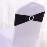 Bulk 50PCS Spandex Chair Sashes Bows Universal Elastic Chair Cover Bands with Buckle Slider for Wedding Banquet Party Decor Wholesale