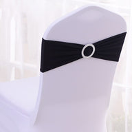 Premium 50Pcs Elastic Chair Sash Bands Heavy Duty Spandex Wedding Banquet Decor Adjustable Sliders Reception Party Table Settings