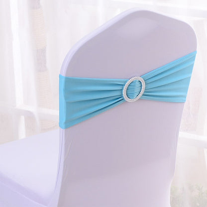 Premium 50Pcs Elastic Chair Sash Bands Heavy Duty Spandex Wedding Banquet Decor Adjustable Sliders Reception Party Table Settings