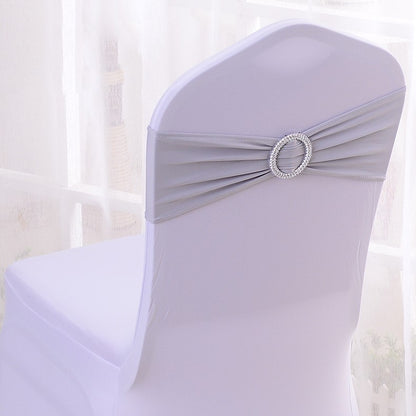 Premium 50Pcs Elastic Chair Sash Bands Heavy Duty Spandex Wedding Banquet Decor Adjustable Sliders Reception Party Table Settings