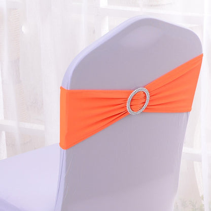 Premium 50Pcs Elastic Chair Sash Bands Heavy Duty Spandex Wedding Banquet Decor Adjustable Sliders Reception Party Table Settings