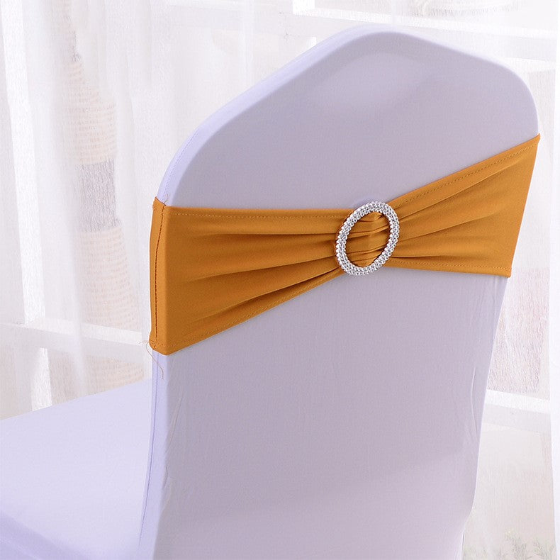 Premium 50Pcs Elastic Chair Sash Bands Heavy Duty Spandex Wedding Banquet Decor Adjustable Sliders Reception Party Table Settings