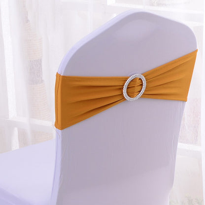 Premium 50Pcs Elastic Chair Sash Bands Heavy Duty Spandex Wedding Banquet Decor Adjustable Sliders Reception Party Table Settings
