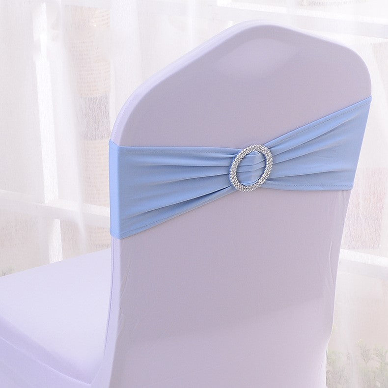 Bulk 50PCS Spandex Chair Sashes Bows Universal Elastic Chair Cover Bands with Buckle Slider for Wedding Banquet Party Decor Wholesale