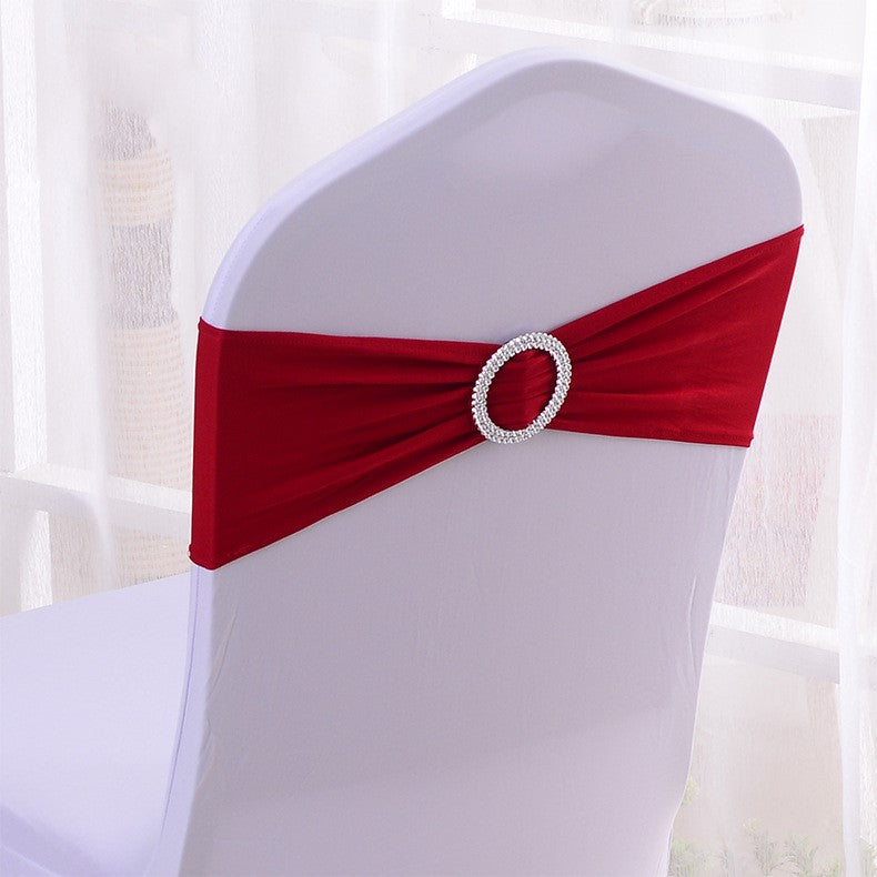 Premium 50Pcs Elastic Chair Sash Bands Heavy Duty Spandex Wedding Banquet Decor Adjustable Sliders Reception Party Table Settings