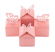 Bulk 50 Pack Favor Boxes with Hollow-out Butterfly for Birthday Party Wedding Thanksgiving Valentine's Day Wholesale