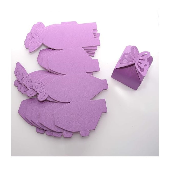 Bulk 50 Pack Favor Boxes with Hollow-out Butterfly for Birthday Party Wedding Thanksgiving Valentine's Day Wholesale