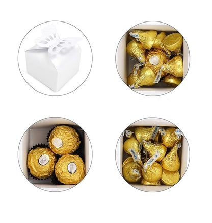 Bulk 50 Pack Favor Boxes with Hollow-out Butterfly for Birthday Party Wedding Thanksgiving Valentine's Day Wholesale