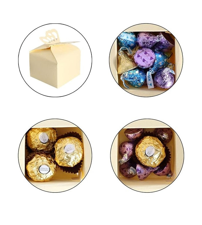 Bulk 50 Pack Favor Boxes with Hollow-out Butterfly for Birthday Party Wedding Thanksgiving Valentine's Day Wholesale