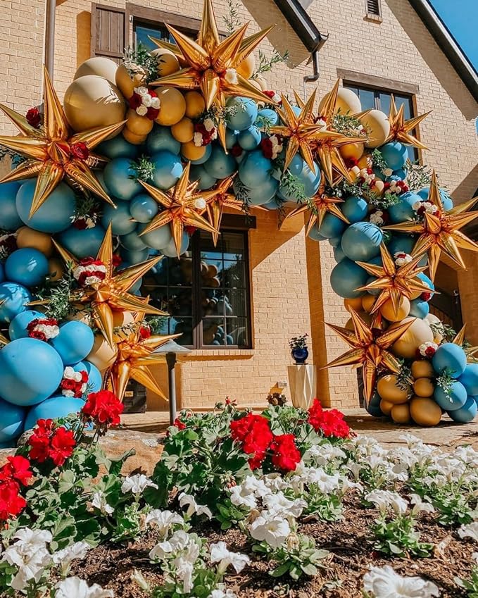 Bulk 50 Pcs 3D Star Foil Balloons for Birthday Wedding New Year Party Event Decor Wholesale