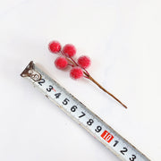 5 PCS Artificial Berry Stems 12 Inch Red Silk Christmas Tree Picks for Holiday DIY Crafts