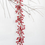 6.56 Ft Red Artificial Berry Christmas Garland, Winter Holiday Decor, Bulk Wholesale