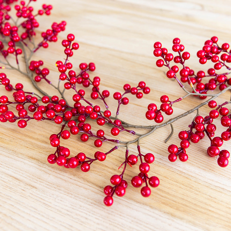 6.56 Ft Red Artificial Berry Christmas Garland, Winter Holiday Decor, Bulk Wholesale