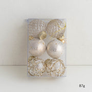 6 Pcs Glitter Christmas Ball Ornaments Set for Tree Hanging Decoration
