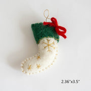 6 PCS Snowflake Wool Felt Pendant Ornaments for Christmas Tree Hanging Decorations