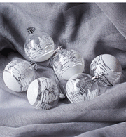 6 Pcs Clear Christmas Tree Ball Ornaments Hanging Holiday Decorations