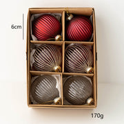6 Pcs Glass Christmas Ball Ornaments Hanging Decorations for Tree Wedding Holiday Decor