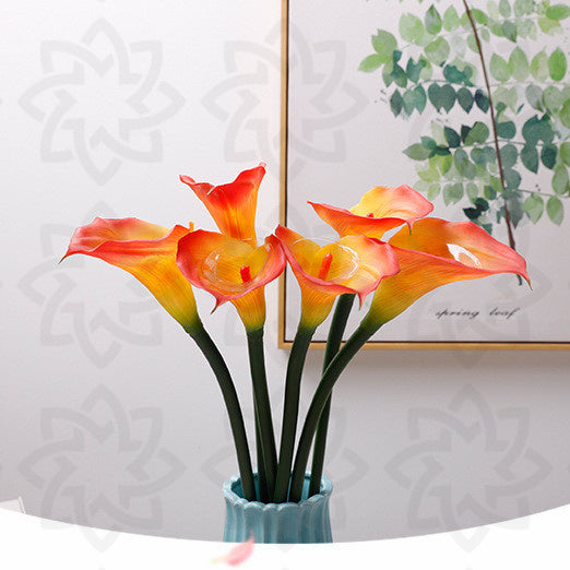 12 Inch 12 Pcs Artificial Real Touch Calla Lily Bouquet – Lifelike Silk Floral Arrangement for Wedding and Home Decor