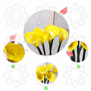 12 Inch 12 Pcs Artificial Real Touch Calla Lily Bouquet – Lifelike Silk Floral Arrangement for Wedding and Home Decor