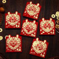 Bulk 6 Pcs Year of the Dragon Red Envelopes Creative Red Packets for Chinese New Year Spring Festival Gifts Weddings Birthdays and Greetings Wholesale