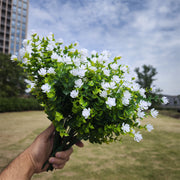 8 Bundles Artificial Flowers Plants UV Resistant Outdoor Durable Bulk Set