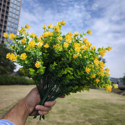 8 Bundles Artificial Flowers Plants UV Resistant Outdoor Durable Bulk Set