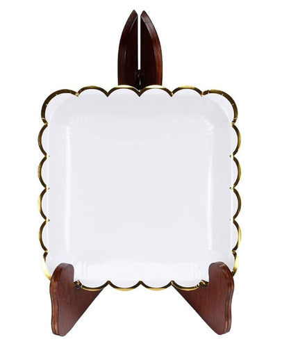 Bulk 8Pcs Disposable Square Paper Plates for Thanksgiving Wedding Birthday Parties Wholesale