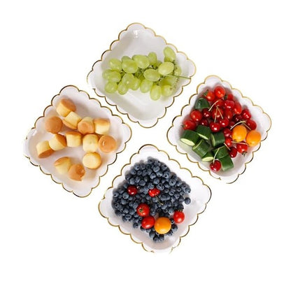 Bulk 8Pcs Disposable Square Paper Plates for Thanksgiving Wedding Birthday Parties Wholesale